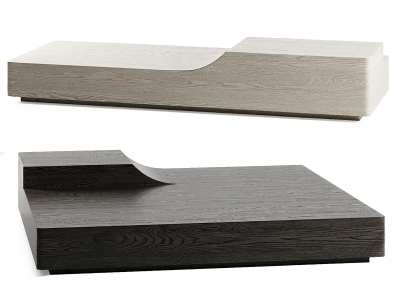 FRIGERIO现代木纹茶几3D模型下载